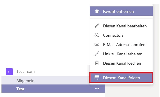 Kanal folgen