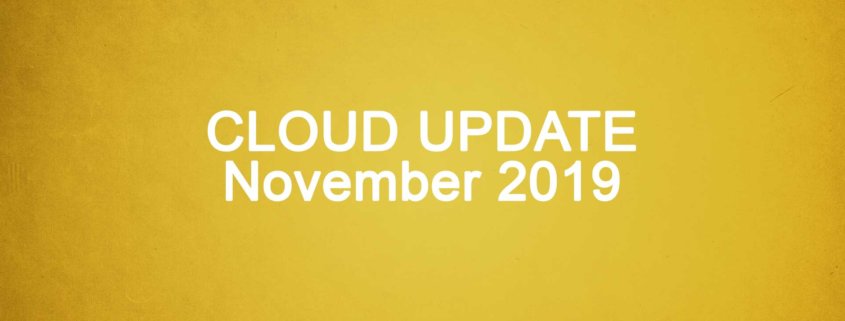 Microsoft Cloud Update November 2019 Titelbild