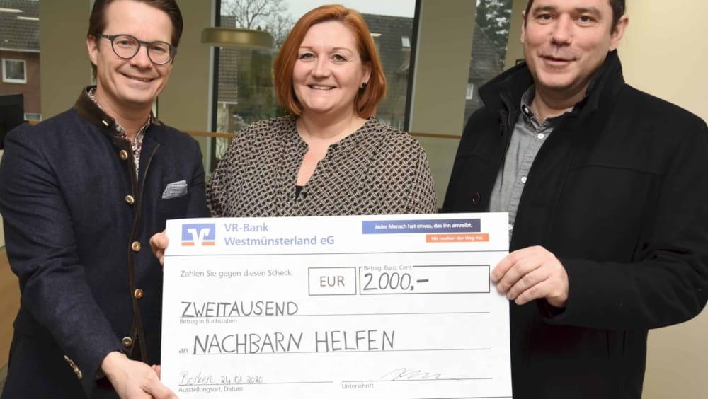 Nachbarn helfen Spendenübergabe