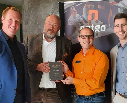 Die netgo group ist von Aruba als Gold Partner 2022 ausgezeichnet worden. Der Preis würdigt den Expertenstatus im Umgang mit dem Aruba-Lösungsportfolio.